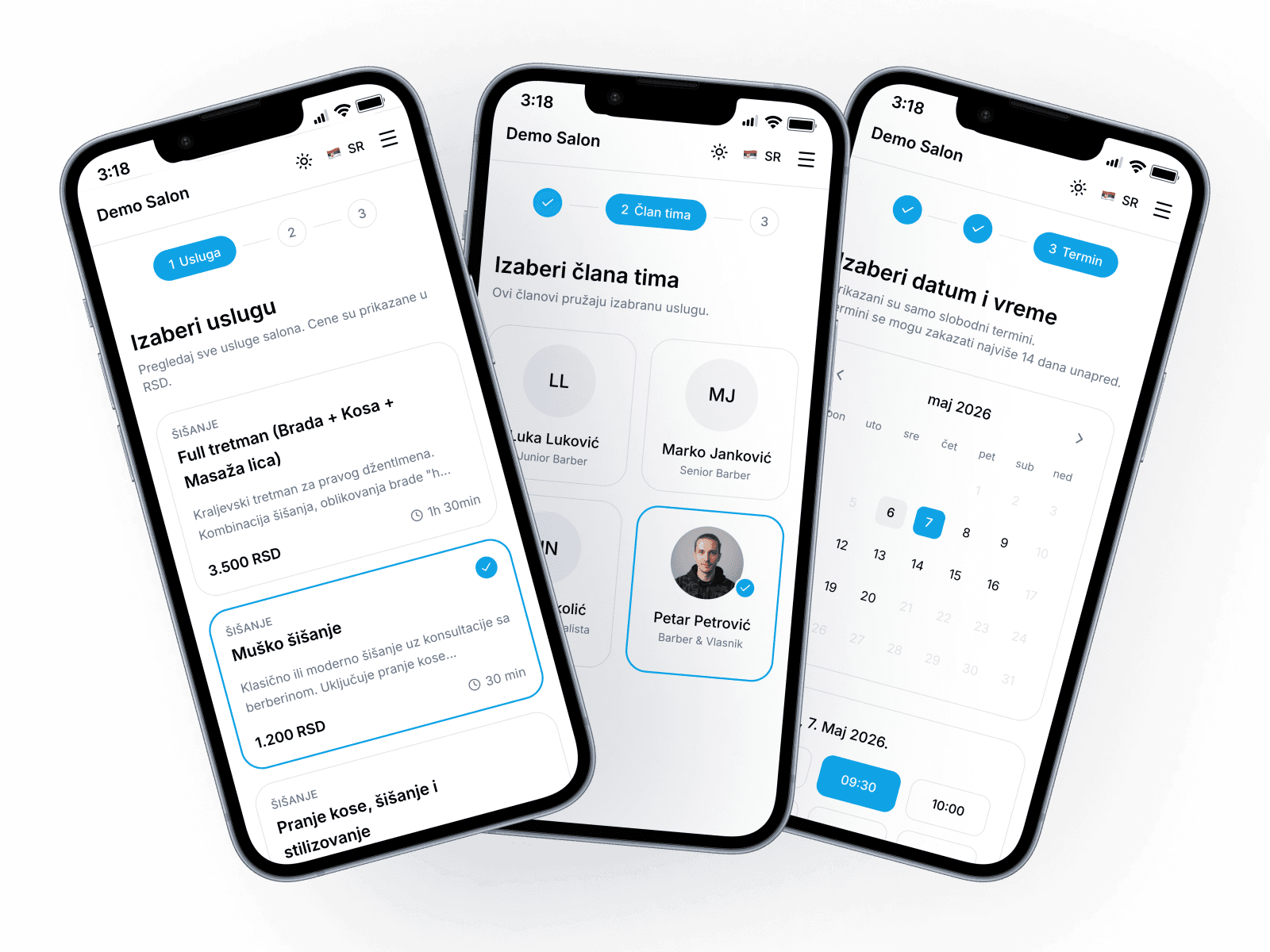 Backoffice — pregled termina